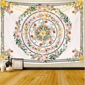 Floral Hippie Bedroom Bohemian Wall Tapestry Art